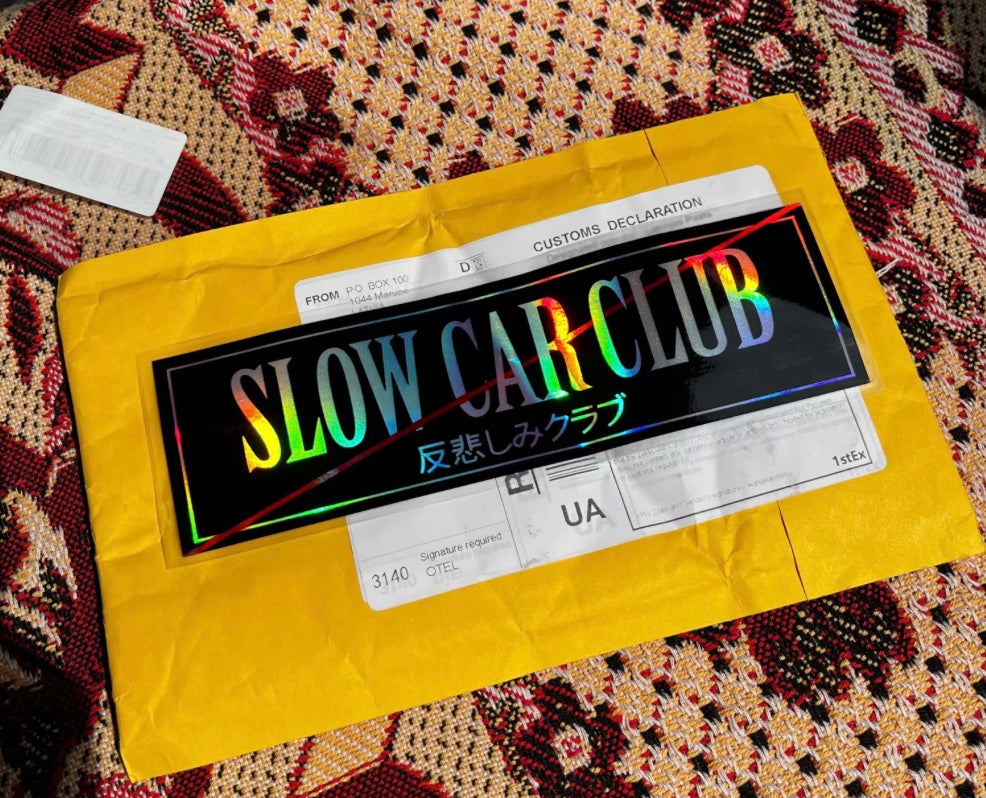 SLOW CAR CLUB Sticker